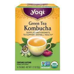 瑜伽茶有机茶绿茶康普茶- 16袋-净重量1.12盎司(32克)