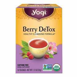 瑜伽士茶有机茶浆果排毒咖啡因，排毒-16茶袋 - 净WT 1.12盎司（32G）