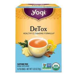 瑜伽士茶有机茶排毒咖啡因免费茶，排毒-16袋 - 净WT 1.02盎司（29g）