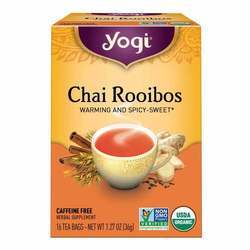 Yogi Tea Organic Teas Chai Rooibos Tea Caffeine Free, Chai - 16 Bags - Net WT 1.27 oz (36g)