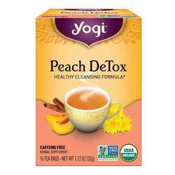 瑜伽士茶有机茶，桃桃排毒茶，排毒-16袋 - 净WT 1.12盎司（32G）