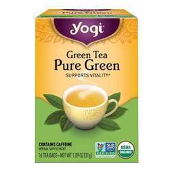 瑜伽茶有机绿茶纯绿色- 16袋-净WT 1.09盎司(31克)