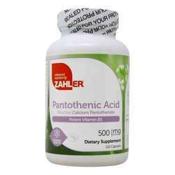 Zahlers Pantothenic Acid 500 mg