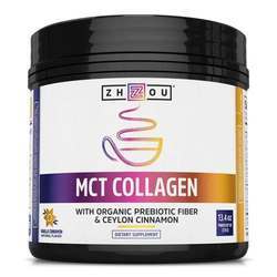 周的MCT胶原蛋白含有有机益生元纤维和锡兰肉桂，香草-13.4盎司（379 g）