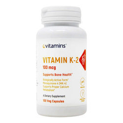 eVitamins Vitamin K-2 - 100 mcg - 100 Vegetarian Capsules