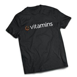 eVitamins Logo T-Shirt, Small - Black - 1 Shirt