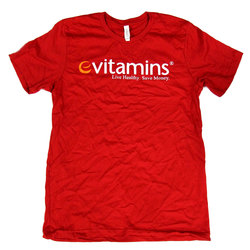eVitamins Logo T-Shirt, Medium - Red - 1 Shirt
