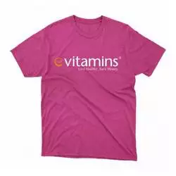 雷竞技竞猜raybeteVitamins标志t恤，中粉色- 1衬衫