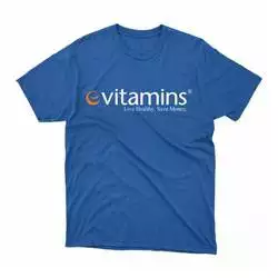 雷竞技竞猜raybeteVitamins Logo t恤，X-Large - Blue - 1衬衫