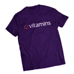 eVitamins Logo T-Shirt, Medium - Purple - 1 Shirt