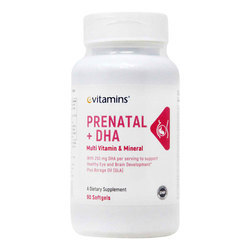 eVitamins Prenatal Multivitamin Mineral Plus DHA - 90 Softgels