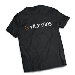 eVitamins Logo T-Shirt, Medium - Black - 1 Shirt